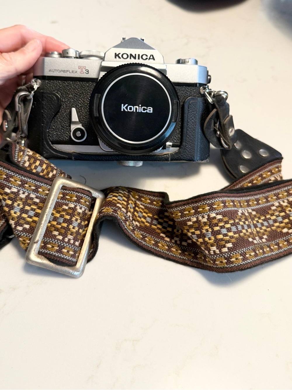 VTG 1970s Konica Autoreflex T3 35 mm SLR Camera with the Hexanon 50mm f/1.4 lens